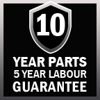 Free 10 Year Parts & 5 Year Labour Guarantee