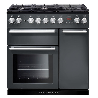 Rangemaster 106120 90cm NEXUS Duel Fuel Range Cooker in Slate Chrome