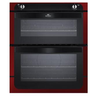 New World NW701G-RED 70cm Built Under Gas Twin Cavity Oven in Metallic Red