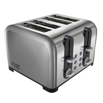 Russell Hobbs 22400 4 Slice Wide Slot Toaster in Stainless Steel