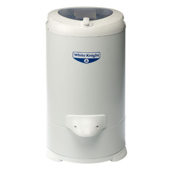 White Knight 28009W 4.1kg 2800rpm Gravity Drain Spin Dryer in White