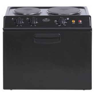 Belling 321R-BLK Baby Belling Electric Cooker in Black Hard Wired