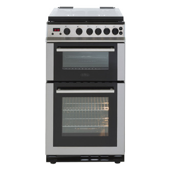 Belling 444444003 50cm Gas Cooker in St Steel Double Oven Glass Lid FS