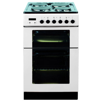 Baumatic BCE520W 50cm Slot in Twin Cavity Electric Cooker in White