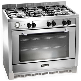 Baumatic BCG905SS 90cm Gas Range Cooker in Stainless Steel Single Oven