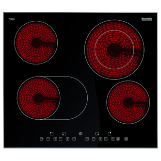 Baumatic BHC607SS 60cm Ceramic Hob with S/Steel Frame Touch Cont.