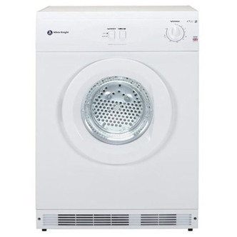 White Knight C44A7W 7kg Air Vented Tumble Dryer in White Reverse Actio