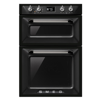 Smeg DOSF6920N 60cm Victoria Built-In Double Oven in Black