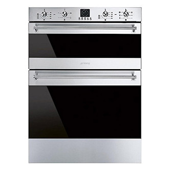 Smeg DUSF636X 60cm Classic Double Under Counter Oven in St Steel