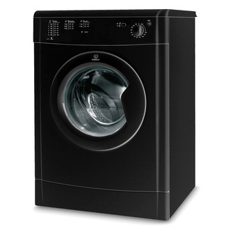 Indesit IDV75BK 7kg Vented Tumble Dryer in Black Reverse Action