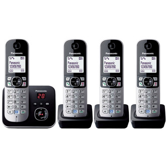 Panasonic KX-TG6824EB Quad Phone with Answer Machine