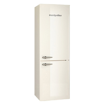 Montpellier MAB365C Retro Style Fridge Freezer in Cream 1.8m A+ Rated
