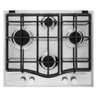 Hotpoint PCN641IXH 60cm 4 Burner Gas Hob in St/Steel Automatic Ignition