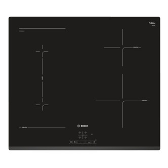 Bosch PWP631BB1E Serie-4 60cm 4 Zone Induction Hob in Black Glass