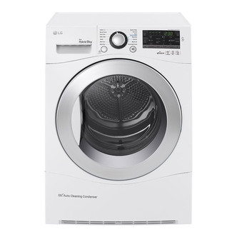 LG RC9055AP2F 9kg ECO Hybrid Heat Pump Tumble Dryer in White A++