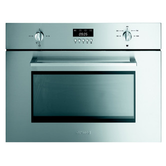 Smeg SC445MX 60cm Cucina Reduced Height Microwave Oven in St/Steel