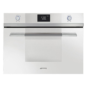 Smeg SF4120MB 45cm Linea Built In Microwave with Grill in White