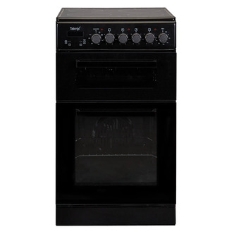 Teknix TK50TCB 50cm Twin Cavity Electric Cooker in Black Ceramic Hob