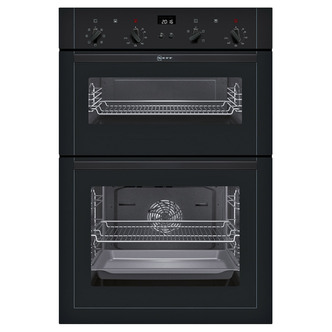 Neff U14M42S5GB Built-In CircoTherm Plus Double Oven in Black