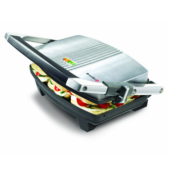 Breville VST025 3 Slice Cafe Sandwich/Panini Press in Stainless Steel