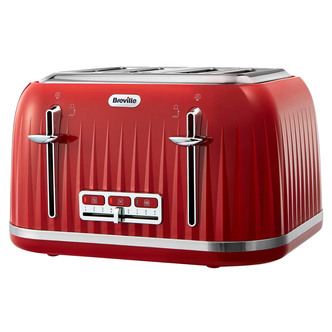Breville VTT783 Impressions Collection 4 Slice Toaster in Red