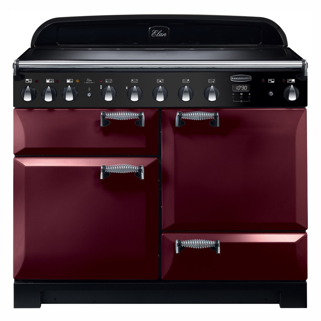 Rangemaster 117810 110cm ELAN DELUXE Induction Range Cooker in Cranberry