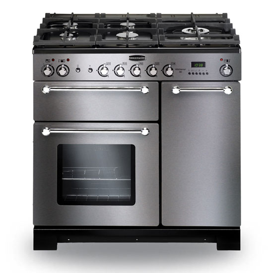 Rangemaster 98760 90cm Kitchener Dual Fuel Range Cooker S Steel