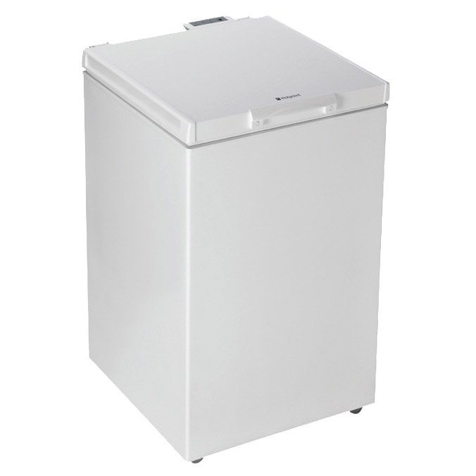 Hotpoint CS1A100H Chest Freezer in White, 100L A+ for use in Outbuildings