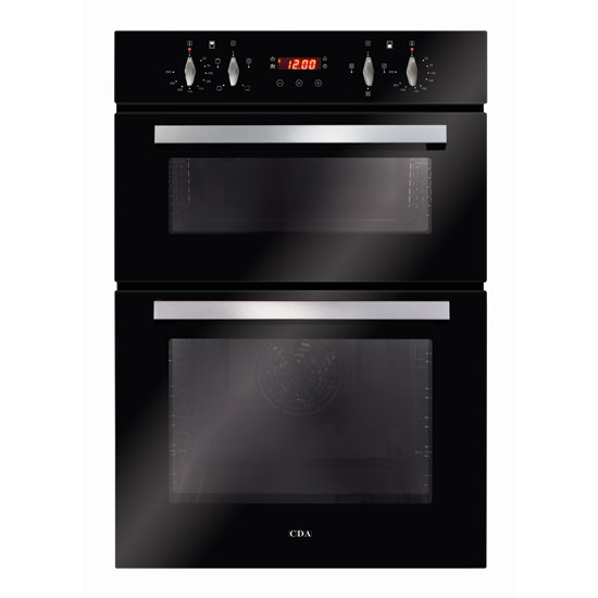 CDA DC940BL 60cm BuiltIn Double Electric Fan Oven in Black