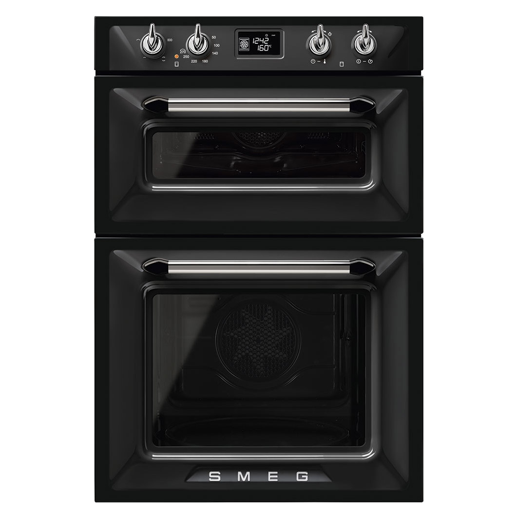 Smeg DOSF6920N1 60cm Victoria BuiltIn Double Oven in Black