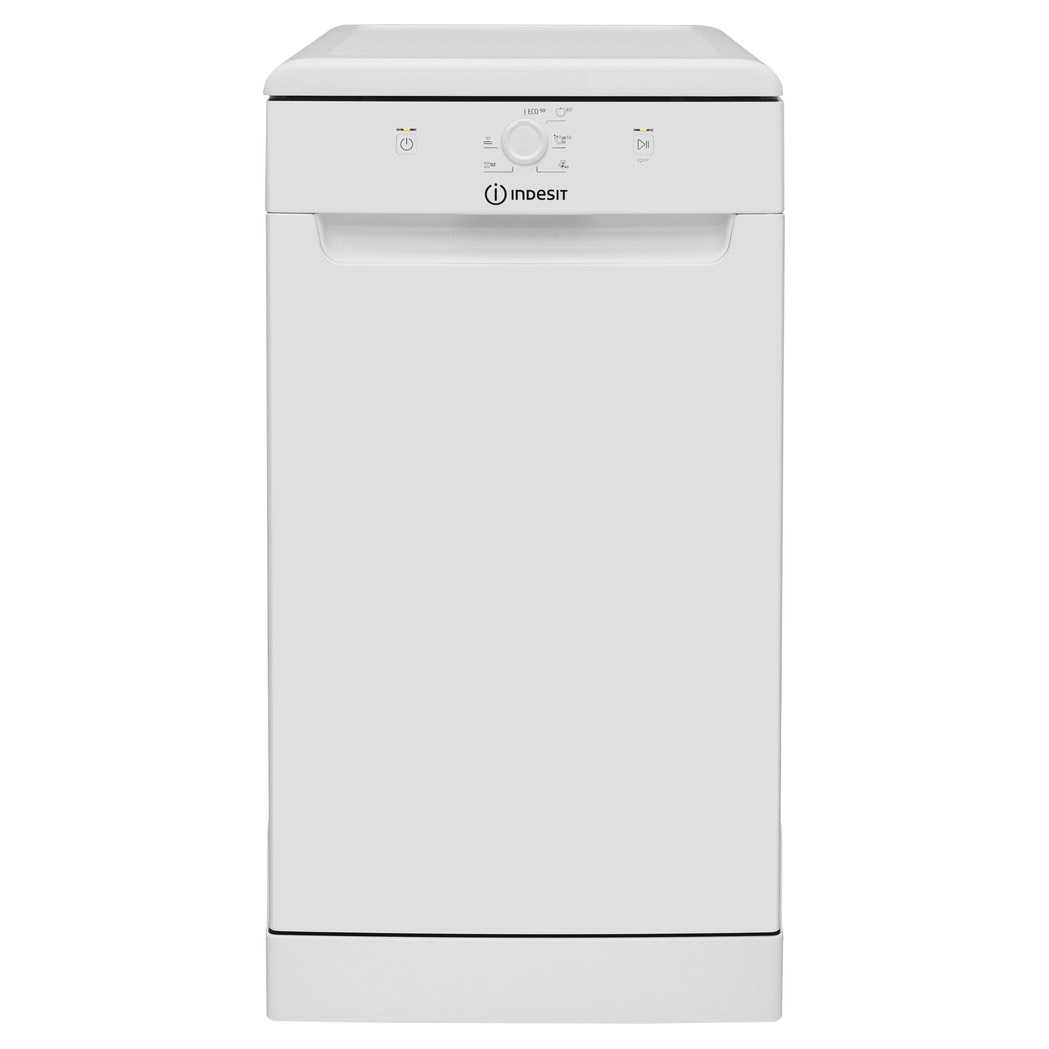 Indesit DSFE1B10 45cm Slimline Dishwasher White 10 Place Setting F Rated