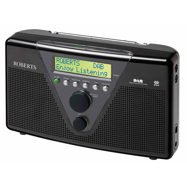 Roberts DUOLOGICB DAB Radio with Built In Battery Charger Black