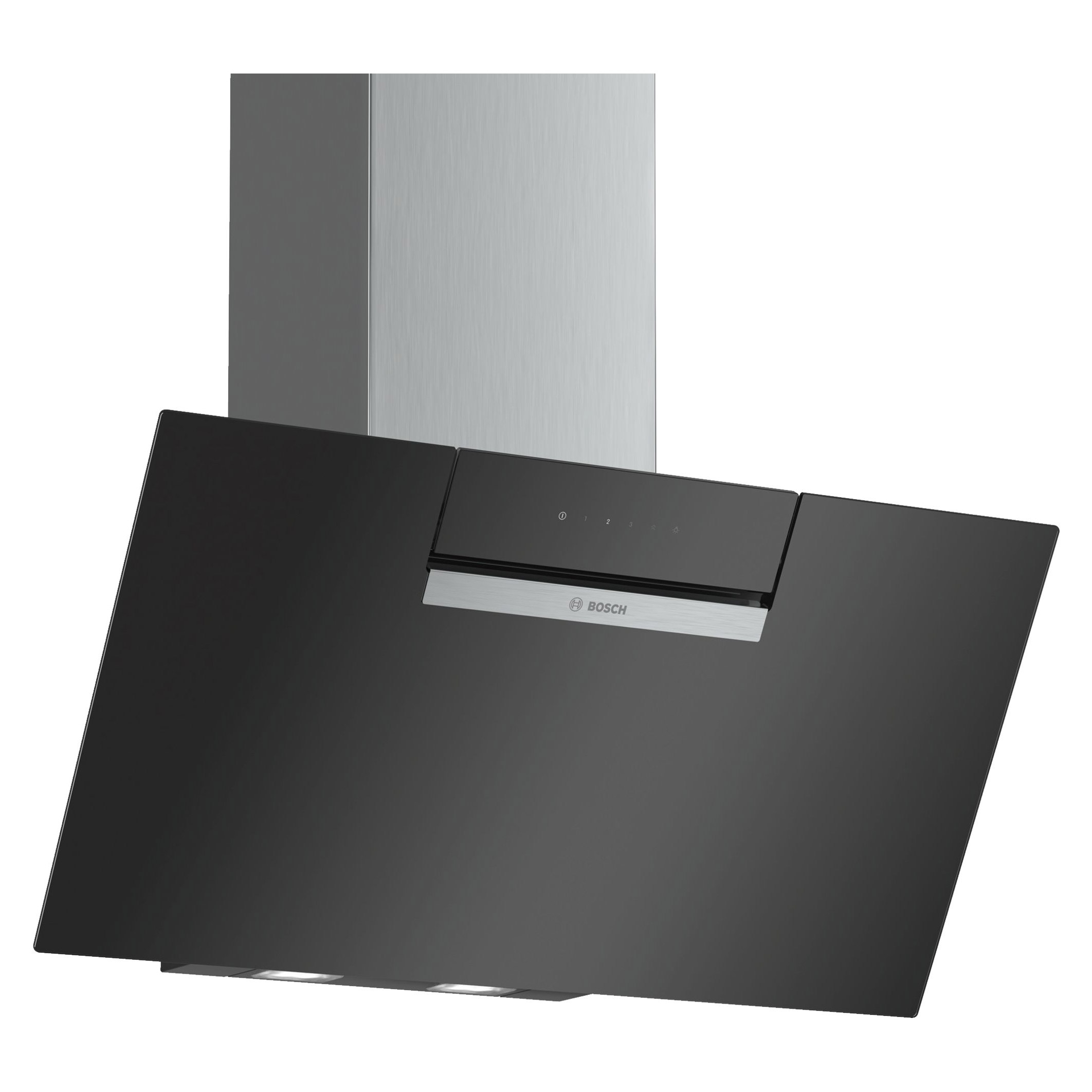 Bosch DWK87EM60B Series 2 80cm Angled Chimney Hood in Black Glass