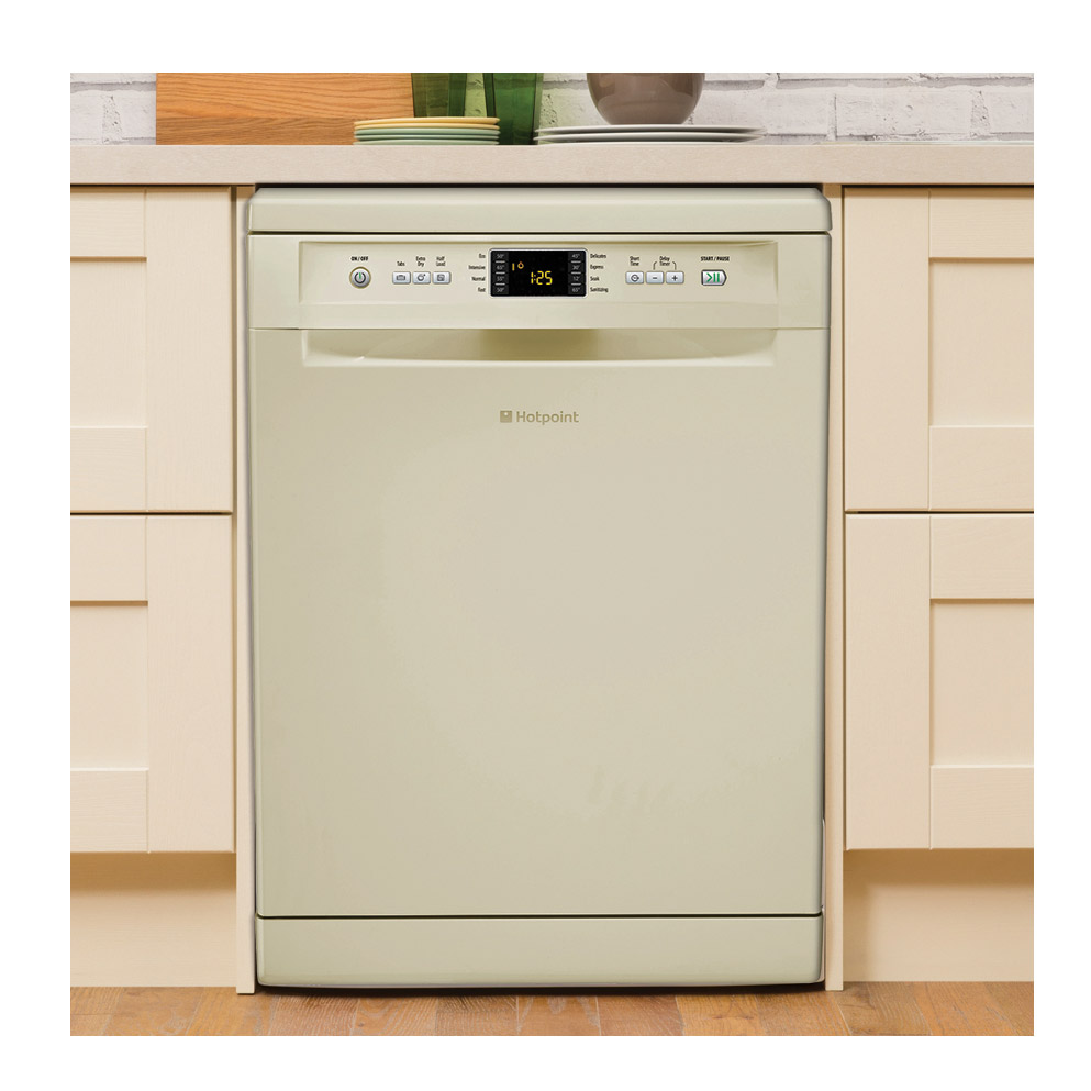Hotpoint FDFET33121V 60cm Eco Experience Dishwasher in Cream, A++AA Rated
