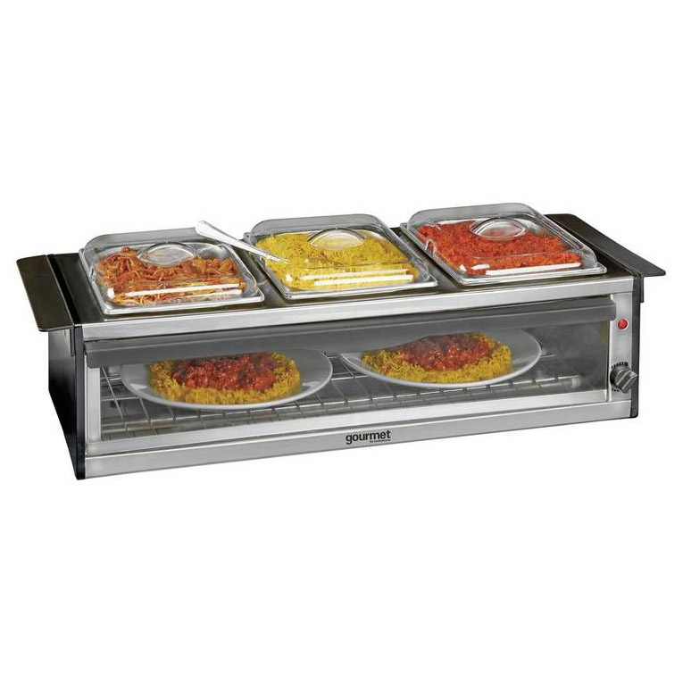 Gourmet GHBS001 Hostess Serving Station with Plate Warmer