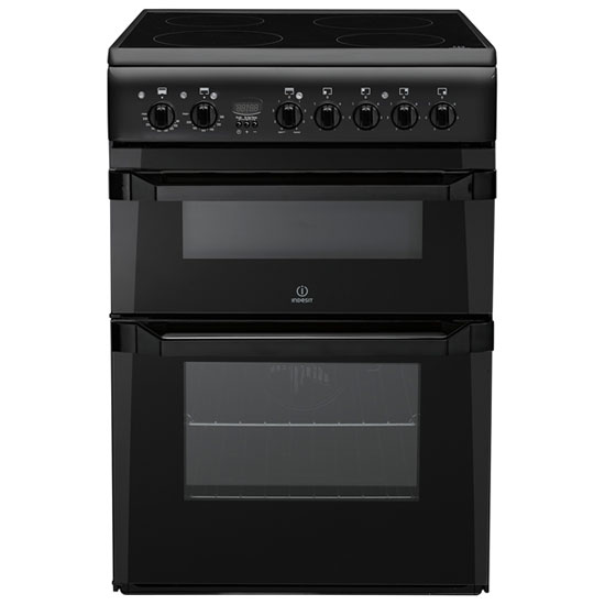 Indesit ID60C2AS 60cm Electric Cooker in Anthracite, D/Oven Ceramic Hob