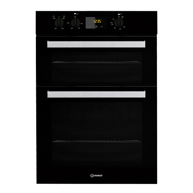 Indesit IDD6340BL 60cm BuiltIn Electric Double Oven in Black A/A Rated