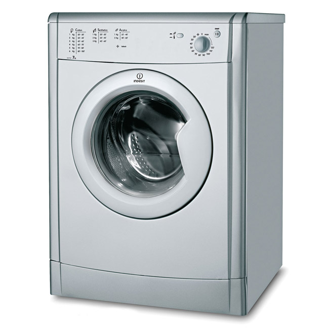 Indesit IDV75S 7kg Vented Tumble Dryer in Silver, Reverse Action