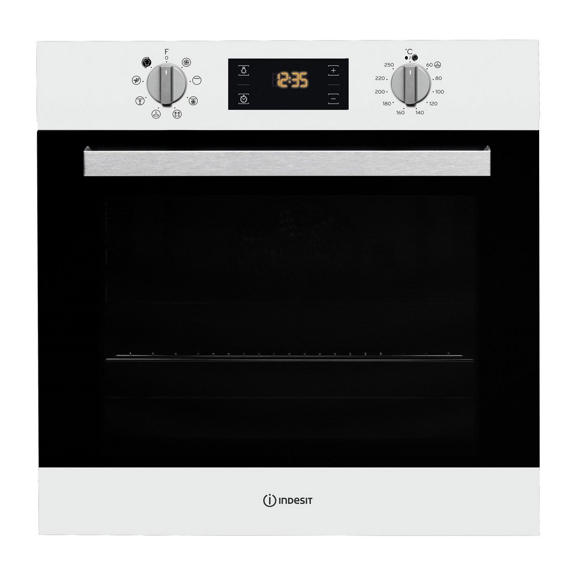 Indesit IFW6340WH BuiltIn Electric Single Oven in White, 66L