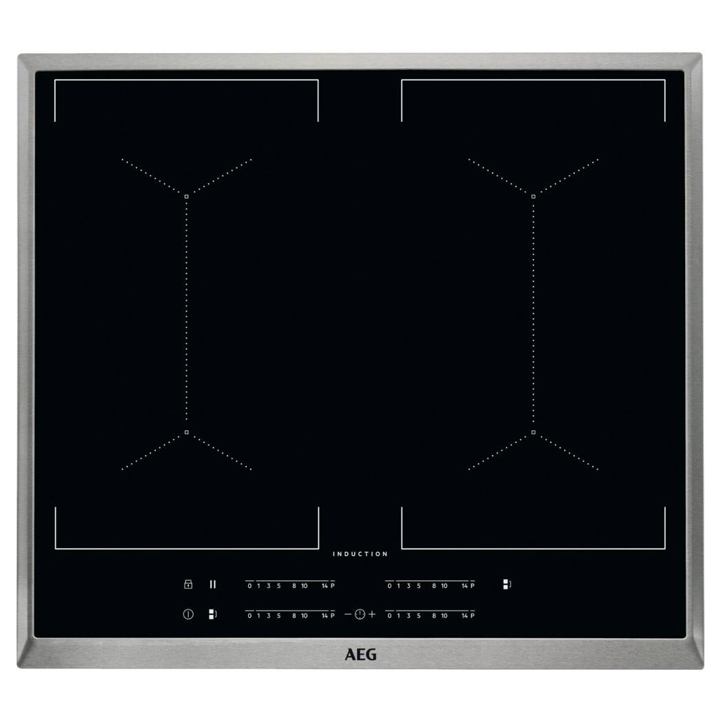 AEG IKE64450XB 60cm Built In Induction Hob in Black Glass & St/Steel