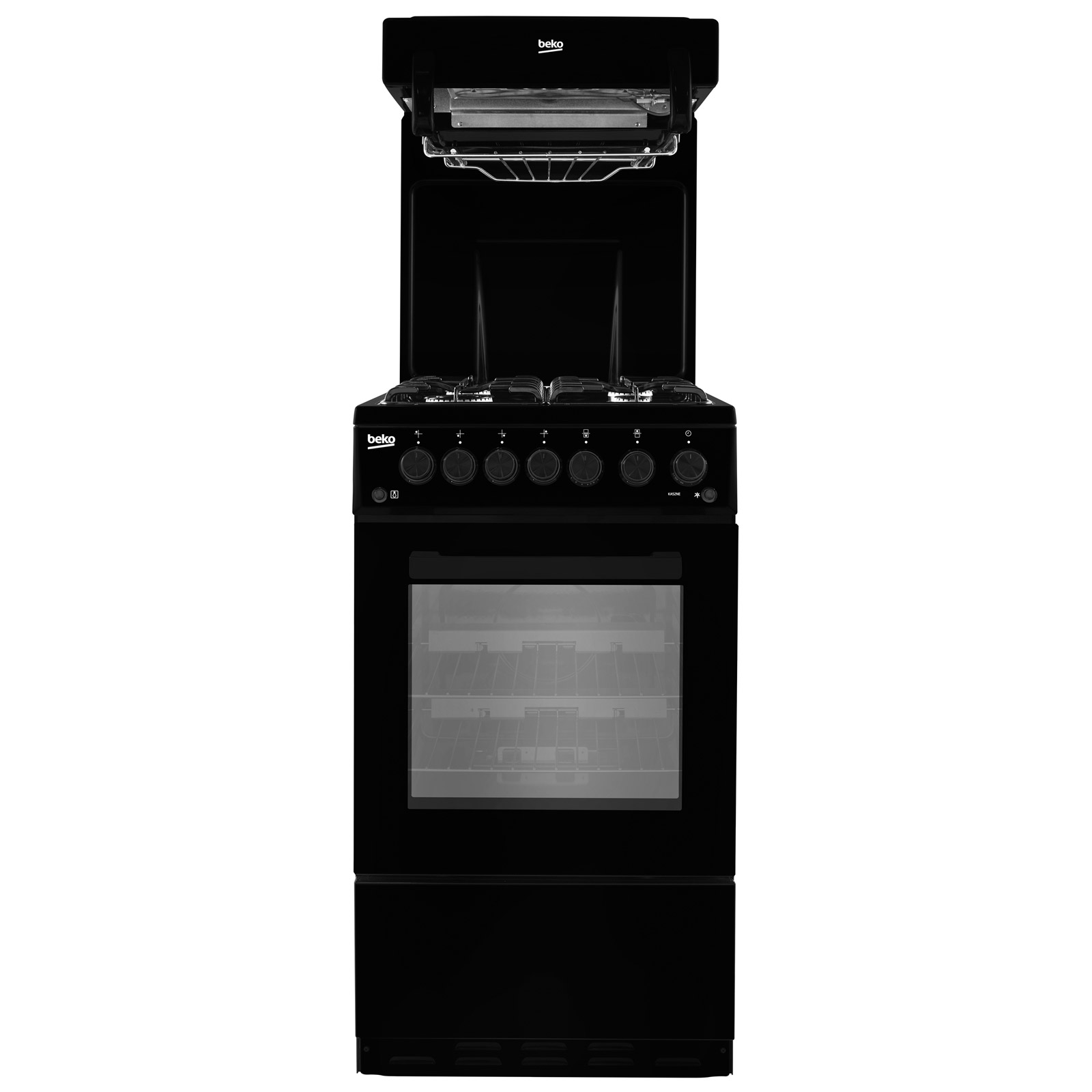 Beko KA52NEK 50cm Eye Level Grill Gas Cooker in Black, A Rated Beko KA52NEK 50cm Eye Level Grill Gas Cooker in Black, A Rated