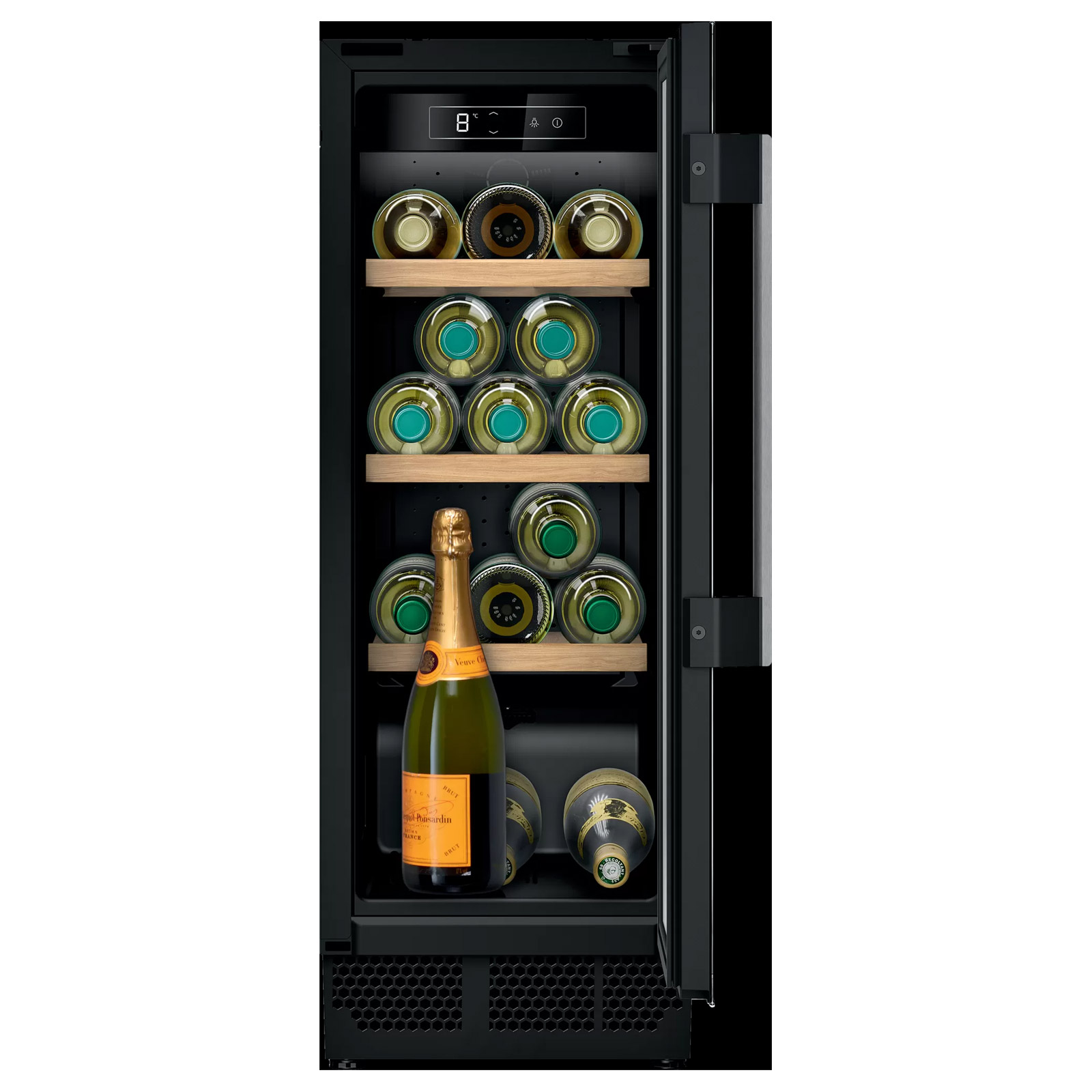 Neff KU9202HF0G N70 30cm Wide BuiltIn Wine Cooler in Black 21 Bottles