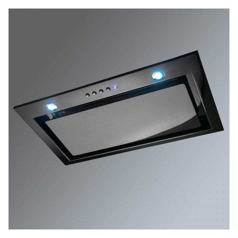 Luxair La 72 Can Bg 72cm Canopy Hood In Black Glass 3 Sd 2 Led Luxair La 72 Can Bg 72cm Canopy Hood In Black Glass 3 Sd 2 Led Lights