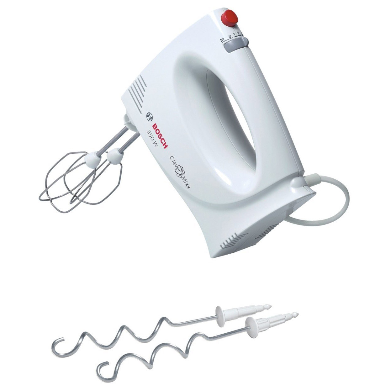 Bosch MFQ3030GB Hand Mixer in White & Red, 350W