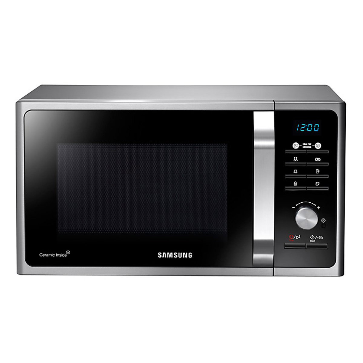 Samsung MS23F301TAS Compact Microwave Oven in Silver Tact, 23L 800W