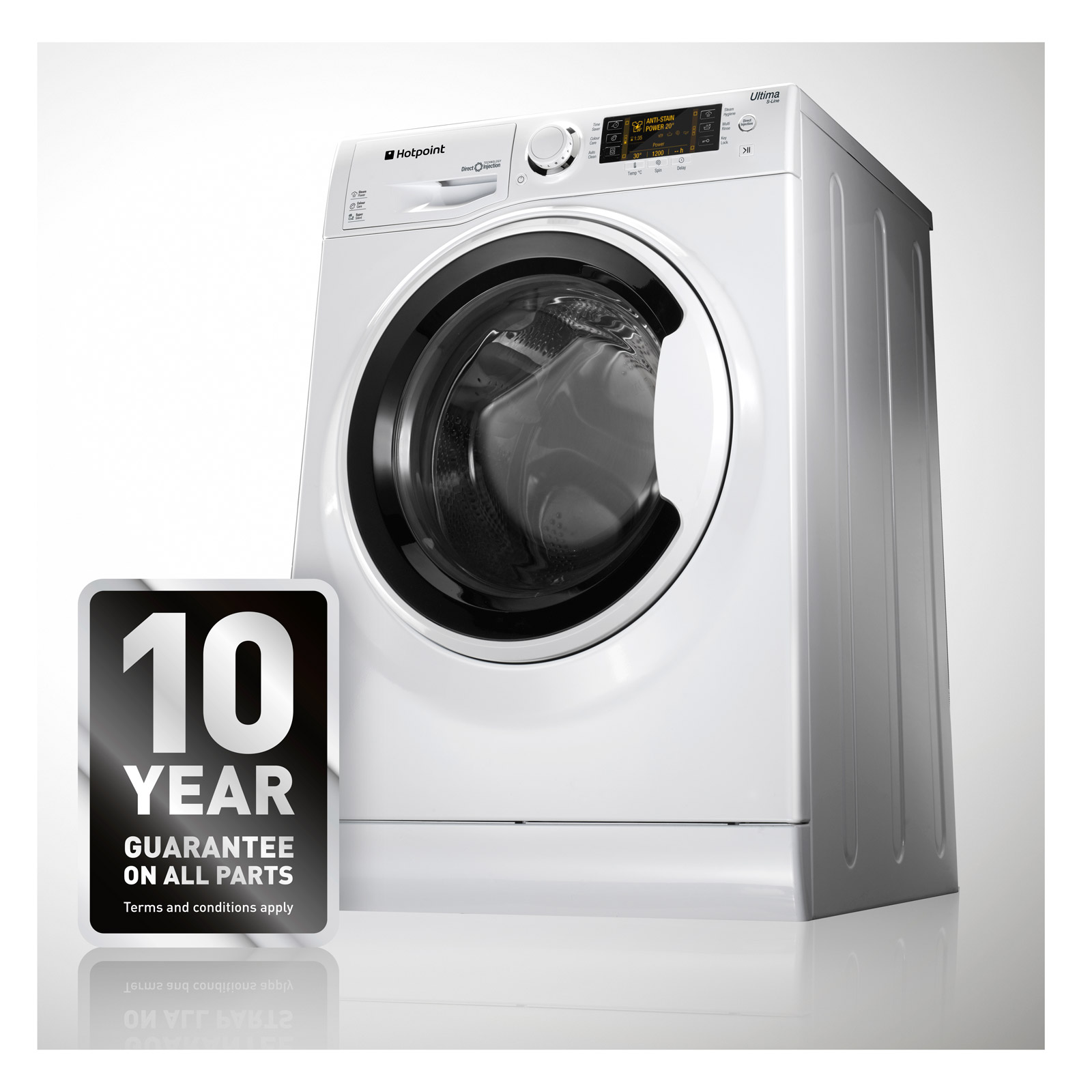 Hotpoint RPD9467J ULTIMA S Washing Machine in White, 1400rpm 9kg Steam