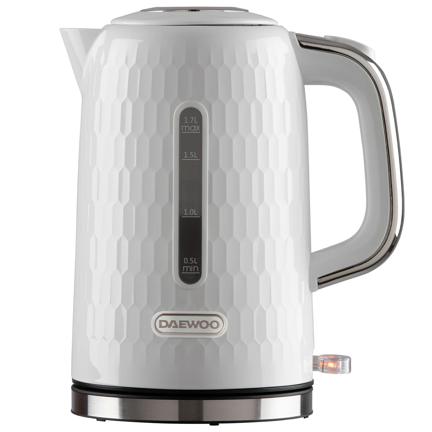 Daewoo SDA2600GE Cordless Jug Kettle in White 1.7L 3kW