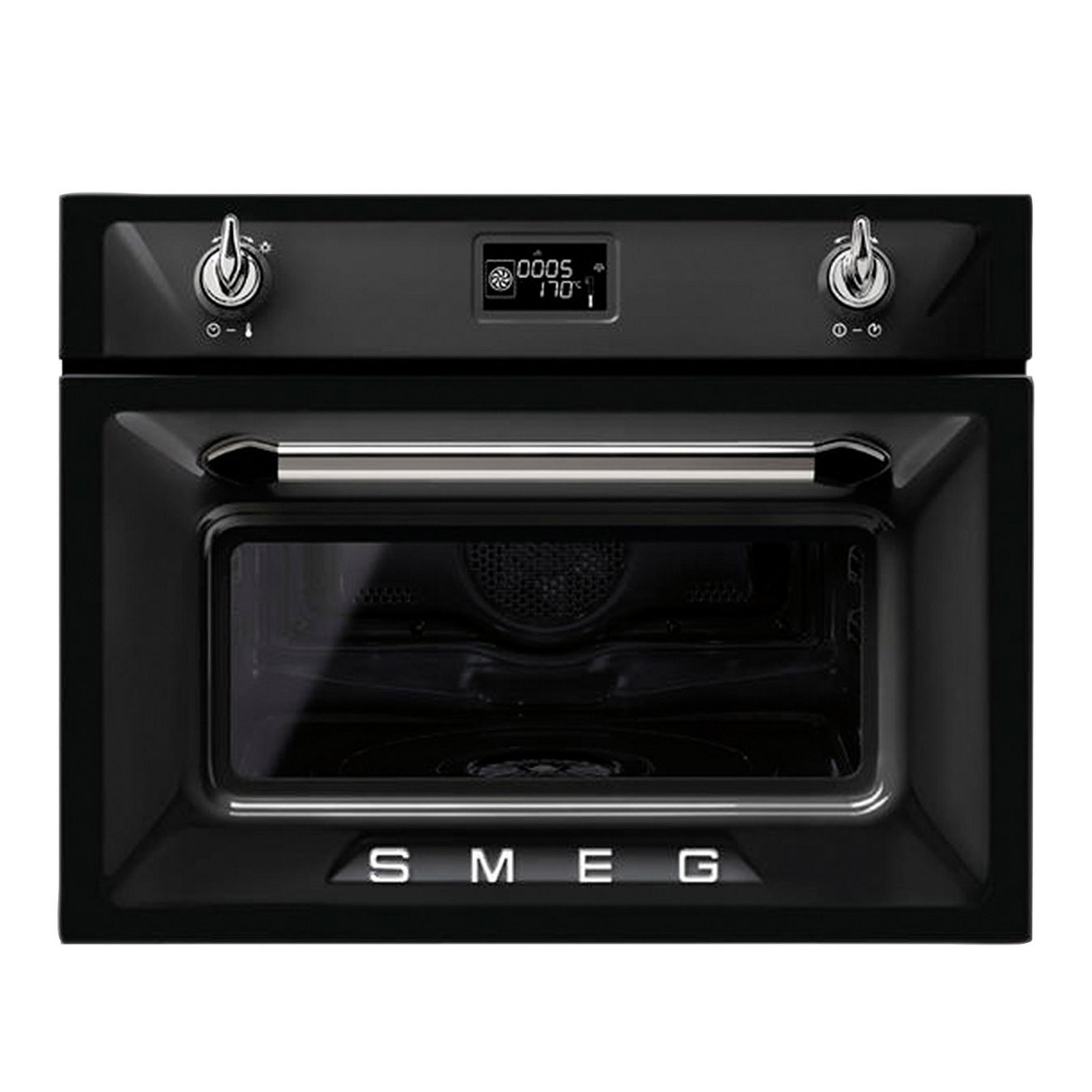 Smeg SF4920VCN 45cm Victoria BuiltIn Steam Oven in Black