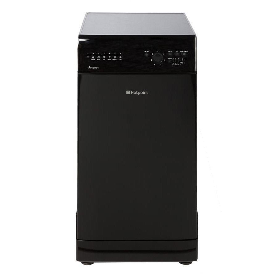 Hotpoint SIAL11010K 45cm AQUARIUS Slimline Dishwasher in Black, A+AA