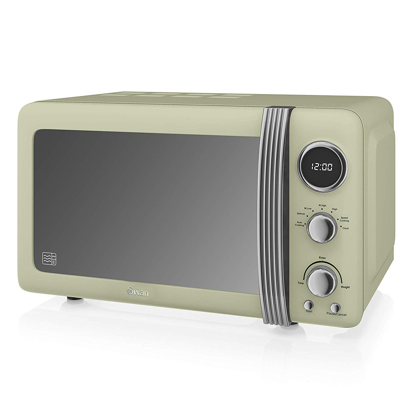Swan SM22030CN Retro Style Microwave Oven in Cream, 20 Litre 800W